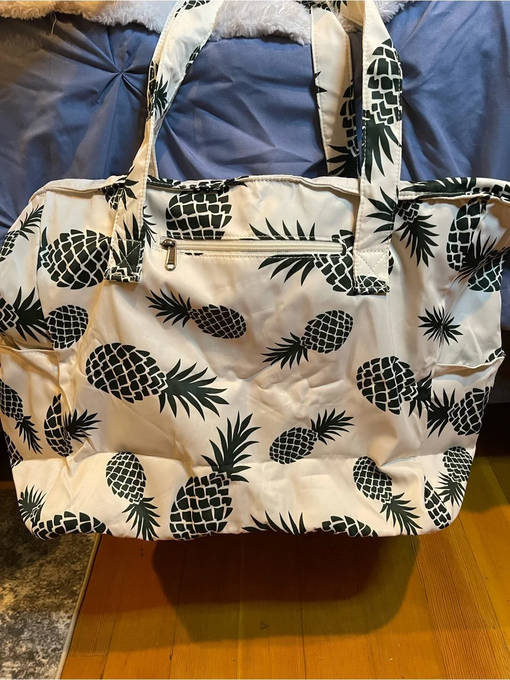 Pineapple‎ Print Large Weekender Tote Travel Duffel Bag, Beach Bag
